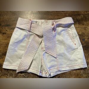GB girls White w/Hot Pink Stitching Shorts sz 3